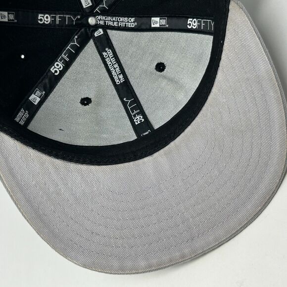 St Louis Cardinals Hat Baseball Cap Black Gray Chenille MLB New Era Fitted 7 3/8 - Picture 6 of 12